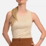 Regata Linho Casual- Nude