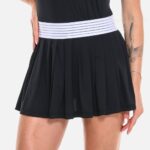 Short Saia Plissado Rally Point- Preto